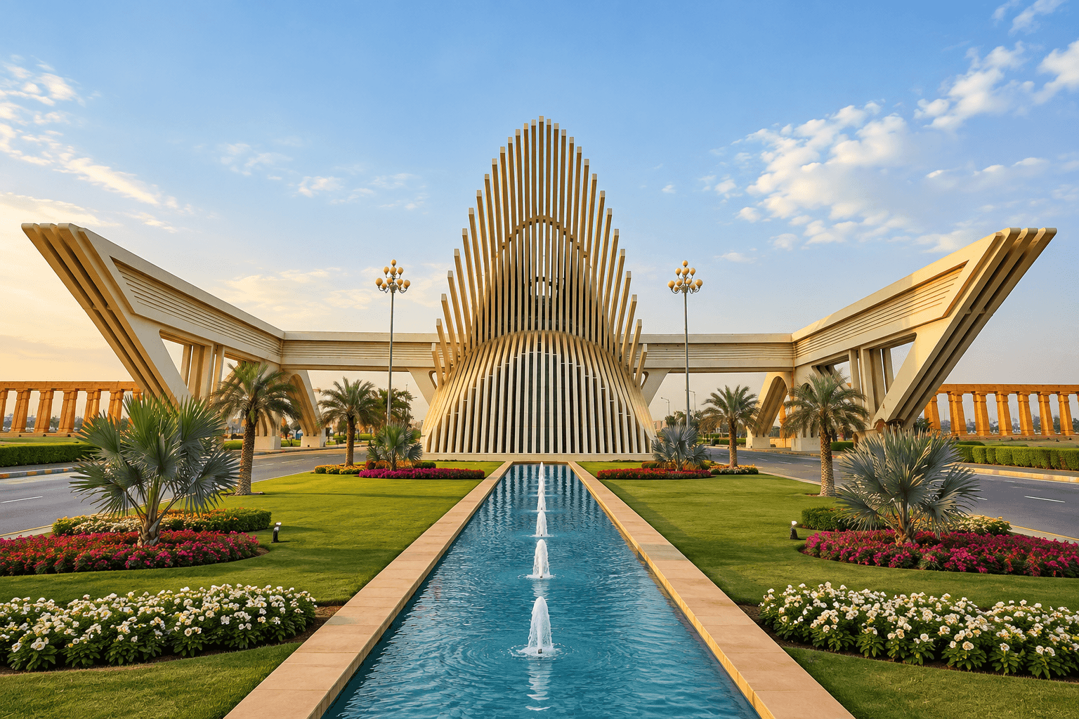 Monarch Enterprises Bahria Town Karachi landmark gate and local service area